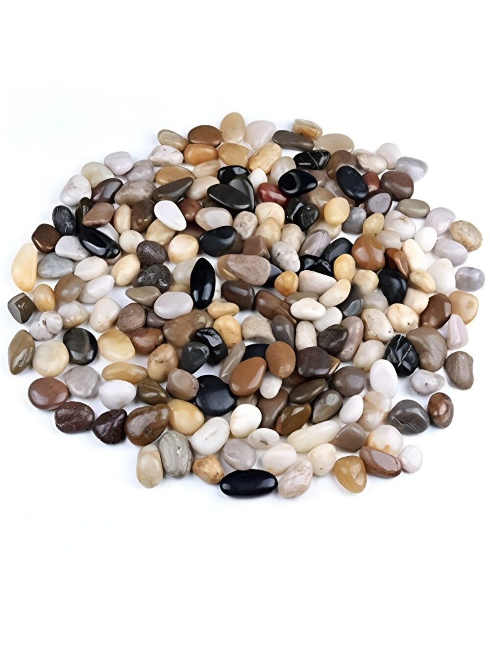 5 Pounds River Rocks, Pebbles, Garden Outdoor Decor Stones, Mixed Color Stones